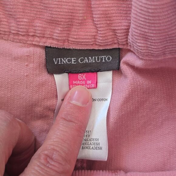 Vince Camuto Pink Button-Front Kids Skirt - Picture 3 of 3